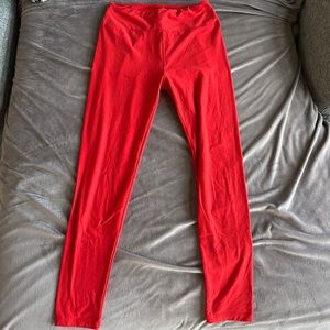Red leggings